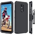 thumbnail image 1 of Compatible with LG Stylo 5 Case, LG Stylo 5 Phone Cases [Military Grade] Heavy Duty Shockproof Kickstand Rotatable Belt-Clip Full-Body Rugged Bumper Holster Cover for LG Stylo 5 (2019), Black, 1 of 8