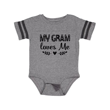 

Inktastic My Gram Loves Me Scandinavian Gift Baby Girl Bodysuit