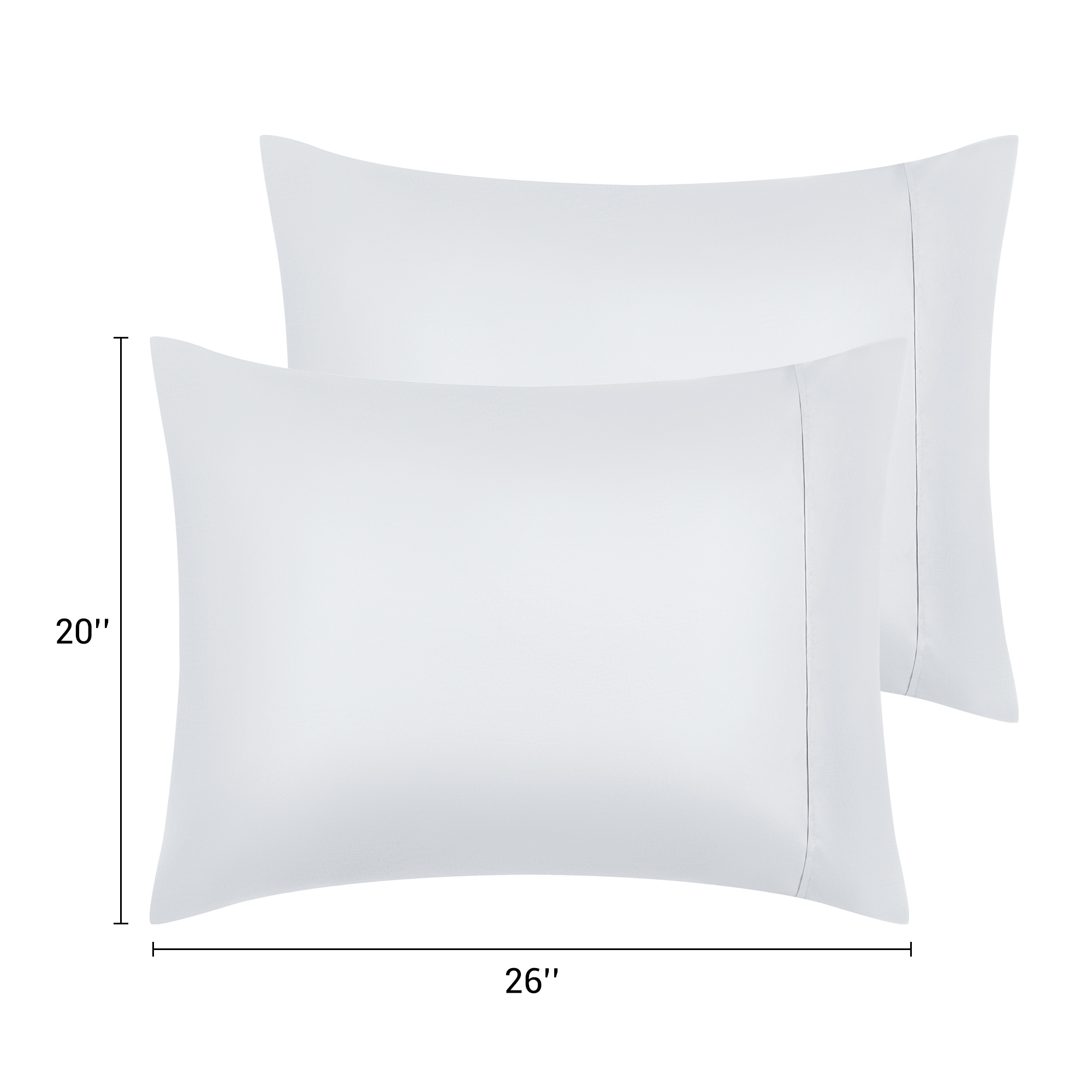 Unique Bargains Pillow Cases with Envelope Closure Pillow Covers 2 pcs Standard White