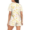 thumbnail image 2 of joogoo Women's Pajama Set Pink and Yellow Polka Dots Short Sleepwear Loungewear with Pockets L, 2 of 7