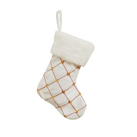 

Veki 9 Inch Gold Glitter Christmas Socks Children s Candy Bags Christmas Pendants Christmas Socks Holiday Pendants Large Stain Glass Panel