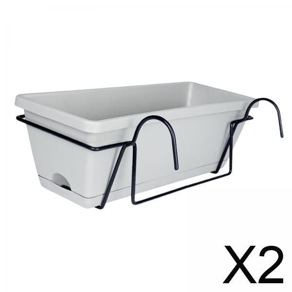 Jardinera con barandilla de balcón,Jardinera de balcón para barandilla Jardinera de ventana,Maceta colgante con barandilla,maceta,jarrón y cesta,Maceta colgante para plantar vegetales con
