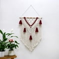 thumbnail image 4 of Macrame tapiz para colgar en , borla, bohemio, 22 x 32 pulgadas, hecho , elegante y hermosa manta para arte de pared, dormitorio, BLESIY Macramé Tela decorativa, 4 of 7