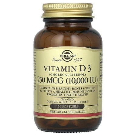 Solgar vitamin d3 10,000 iu softgels, 120 ct