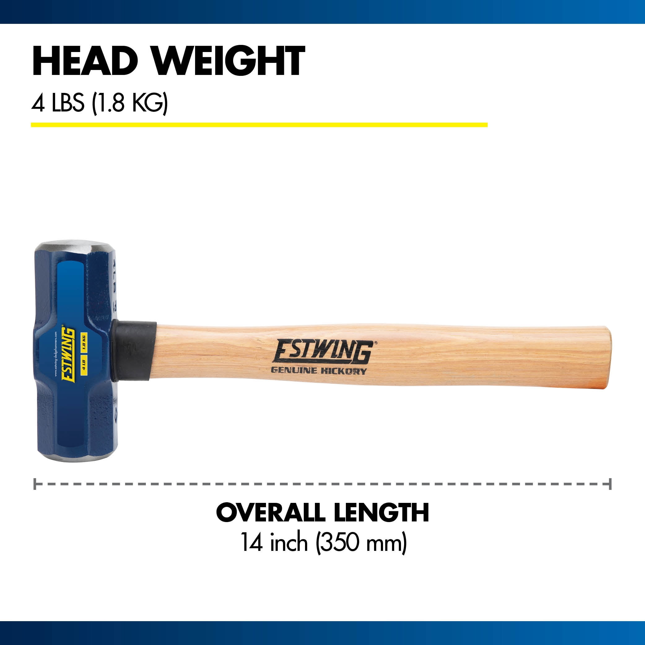 Estwing 4 lb Engineers Hammer with 14" Hickory Wood Handle