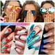 thumbnail image 5 of IMSOHOT Uñas postizas cuadradas largas y brillantes, color negro, uñas postizas de color sólido, pegamento de completa en uñas para mujeres y niñas, 5 of 5
