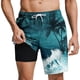 thumbnail image 5 of Ceisia Men's Ocean Wave Palm Tree Print Beach Shorts with Quick Dry Stretch Fabric and Anti-Exposure Liner Multicolor XXL Gifts, 5 of 6