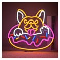 thumbnail image 1 of Letrero De Neón Con Forma De Donut De Perro Luz LED Regulable Para Tiendas Amantes De Los Perros Dormitorios Infantiles Cafeterías Decoración 36cmx32cm, 1 of 6