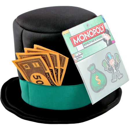 ABG Accessories Inc Monopoly Hat Halloween Costume Accessory Kit for Adults, Includes