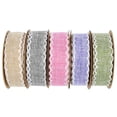 thumbnail image 3 of Roll of 10 Yards Linen Ribbon Festive Gift Wavy Brim Packing Ribbon DIY Fresh Flower Wrapping Accessories for Party Home Office (Grey), 3 of 7