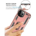 thumbnail image 5 of iPhone 13 Pro Max Case, Military Armor 360°Unbreakable Swivel Ring Kickstand [Work with Magnetic Car Mount] Slim Shockproof Durable Cover Holster Compatible Apple iPhone 13 Pro Max Cover - Rose Gold, 5 of 5