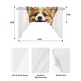 thumbnail image 5 of Funny Puppy Swag Valances for Windows, Small Curtains Drapes, Modern Simple Cute Dog Animal Portrait Kitchen Window Curtains Over Sink Rod Pocket Window Treatment Valance for Bedroom/Bathroom 56"x36", 5 of 5