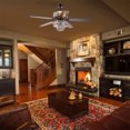 thumbnail image 3 of 52-in Farmhouse Ceiling Fan with Dual Crystal Shade, 5-Blade Reversible Ceiling Fan with Light Kit and Remote 3 Speed (High, Mid, Low), No Include Bulb,suitable for Living Room Bedroom, 3 of 7