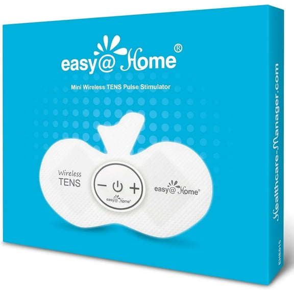 Easy@Home Compact Rechargeable TENS Unit with Gel Electrode Pads, Ehe015