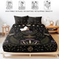 thumbnail image 5 of Cal.King Size Fitted Sheet Set - Mystic Flowers 3 Piece Bedding Sets 16" Deep Pocket Fitted Sheet with 2 Pillowcases, Retro Farmhouse Botanical Plants Butterfly Brushed Microfiber Hotel Bed Sheets, 5 of 9
