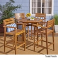 thumbnail image 3 of Christopher Knight Home Stamford Outdoor Rustic 5 Piece Acacia Wood Bar Set by  Teak, 3 of 5
