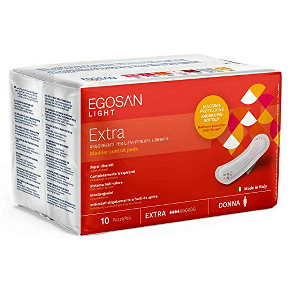 Egosan Extra AntiLeak Control Feminine Pads for Women, Soft, Super