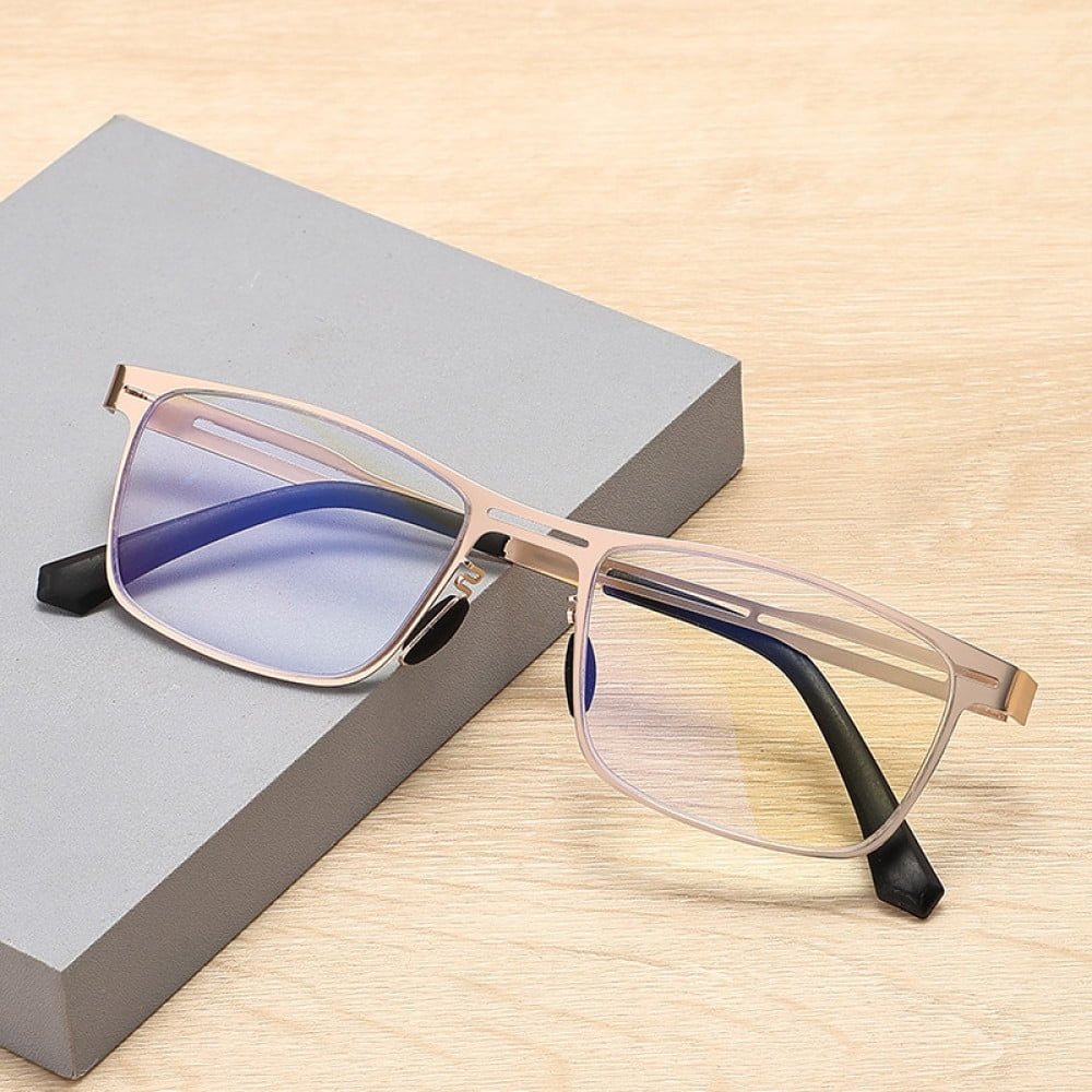 3 Pairs of Men's Anti-blue Light Rectangle Black Reading Glasses 2.50 Presbyopic Glasses Metal Trendy Business Readers +2.50