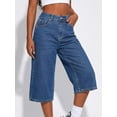 thumbnail image 3 of EMMIOL Women's High Waisted Baggy Denim Bermuda Shorts - Y2K Wide Leg Casual Trendy Streetwear Summer Shorts, 3 of 6