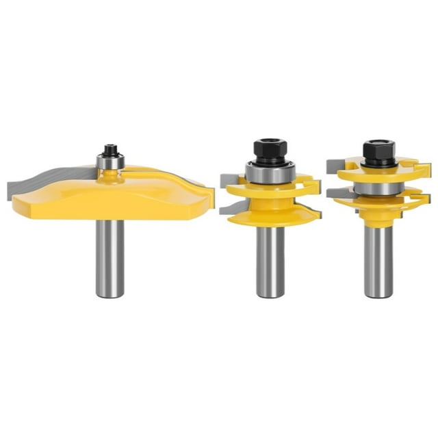 3 Pcs/Ensemble Panneau de Porte Tige 12mm 1/2 pour Armoire, Ensemble de Fraises pour Outils de Coupe, Application Multi-Usage