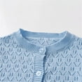 thumbnail image 4 of Cute Knitted Cardigan Teen Girls Kawaii Embroidery Long Sleeve Sweater Crew Neck Knitwear Blue 7-8 Years, 4 of 6