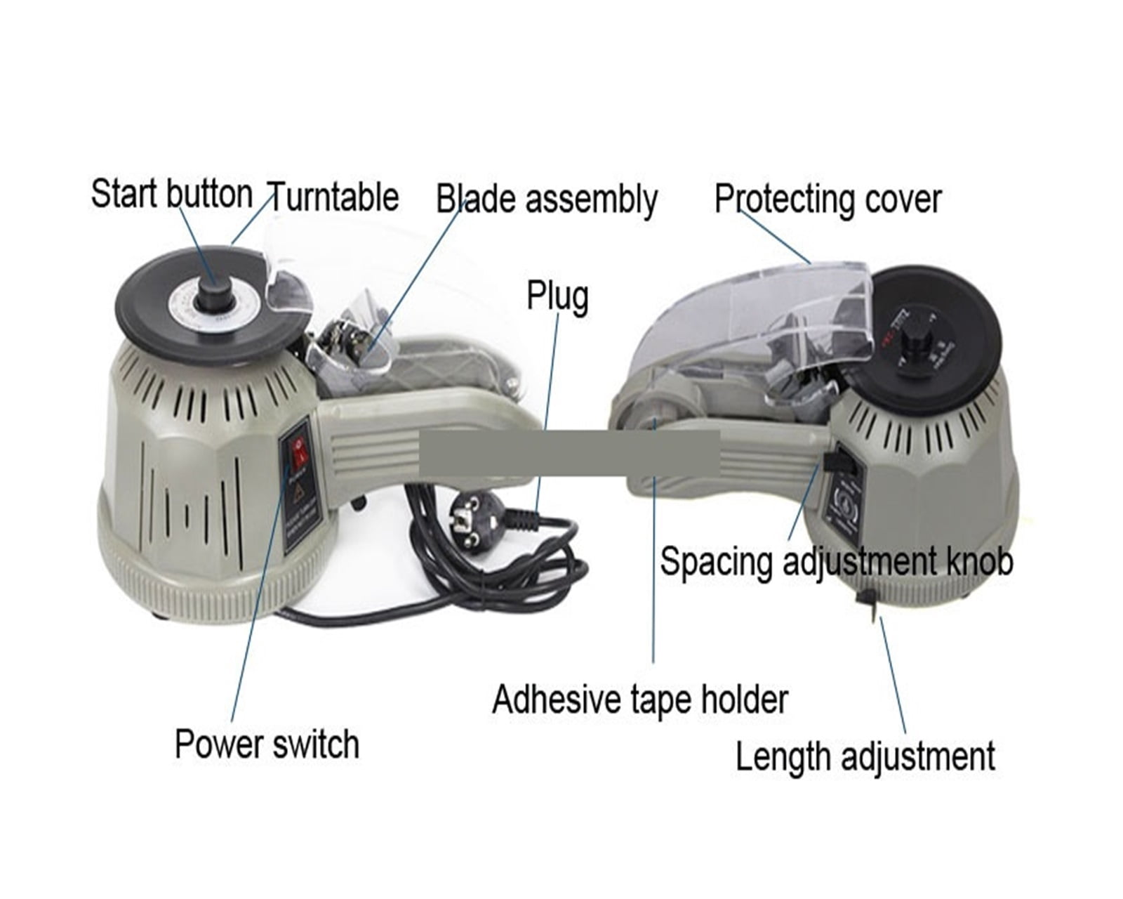 Automatic Tape Dispenser Machine, Turntable Disc Adhesive Tape Holder, Transparent Stationery Tape Packaging Tape Cutter ,High Efficiency