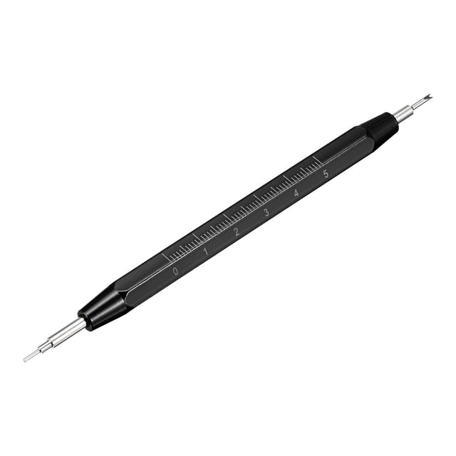 Unique Bargains Watch Spring Bar Tool Double Tips Watch Spring Link Pin Removal Tool with Metric Scale for Watch Repair, Black
