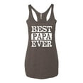 thumbnail image 2 of Wild Bobby, Best Papa Ever, Father's Day, Women Tri-Blend Racerback Tank Top, Brown, Small, 2 of 4