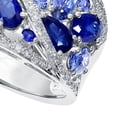 thumbnail image 7 of Women Ring Hollow Out Wide Blue Cocktail Ring Water Drop Shape Copper Multi-Shaped Cubic Zirconia Finger Ring Jewelry for Anniversaries Weddings Birthdays, 7 of 7