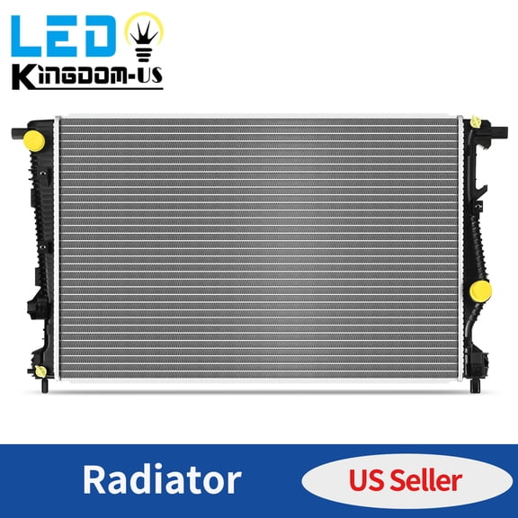 LEDKINGDOMUS Direct Fit Radiator for 2014-2018 Jeep Cherokee 2015-2017 Chrysler 200 2.4L L4 3.6L V6 – Replace OEM 68197299AA 68197299AB CH3010363