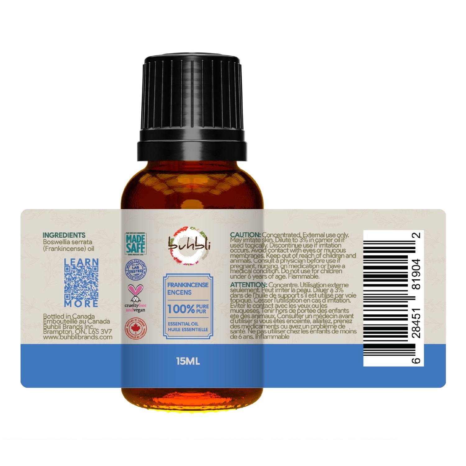 Huile essentielle d'encens 100 % pure, 30 ml 100 % pur et naturel - Embouteillé au Canada