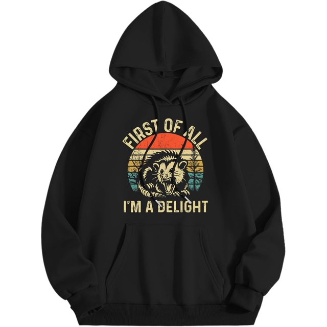 Pink Graphic Hoodie For Women 2024 Cute Preppy Sweatshirt Long Sleeve Drawstring Pullover Tops With Pockets
