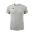 thumbnail image 4 of Men's Cooling Ice Silk Seamless T-Shirt Short Sleeve Solid Color Summer Quick Dry Breathable Athletic Tee Moisture Wicking Workout Running Casual Everyday Top Essential | JASKFLY,Beige L, 4 of 5