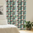 thumbnail image 2 of Ambesonne Leaf Curtains, Nature Crepe Ginger Flower, Pair of 28"x63", Dark Green Green, 2 of 5