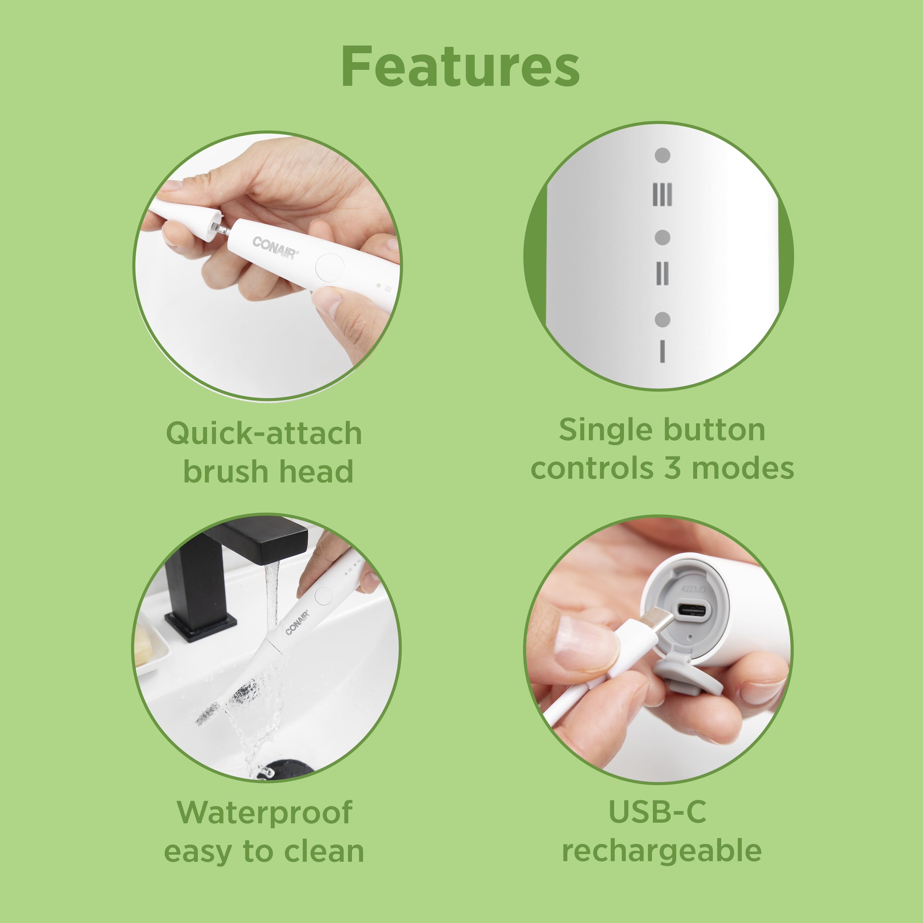 ConairClean Sonic Rechargeable Toothbrush