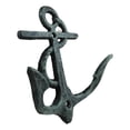 thumbnail image 6 of Pack of 2 Cast Iron Rustic Verdigris Sailor Ocean Ship Anchor Double Wall Hooks, 6 of 10