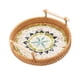 thumbnail image 1 of Bandeja tejida decorativa redonda, moderna y elegante para picnic, ideal para tartas y aperitivos. Pequeño multicolor, 1 of 9