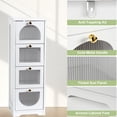 thumbnail image 4 of QinaQin Gabinete de baño angosto con cajones, mueble de piso de 11.8 x 11.8 x 33.1 pulgadas, organizador delgado para baño, pasillo, sala o espacios reducidos, 4 of 7