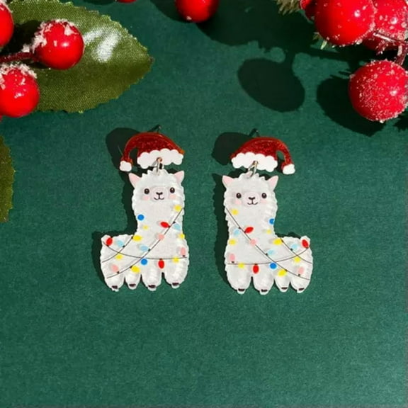 GKNET Fashion Christmas Tree Star Snowman Ear Stud Earrings Dangle Delicate Jewelry Women New-Christmas Earrings#2