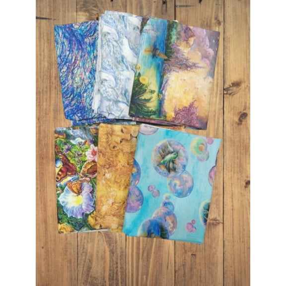 6 Fat Quarters - Assorted World of Wonder Fat Quarter Bundle