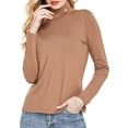 thumbnail image 2 of SSLR Turtleneck Thermal Shirts for Women Long Sleeve Tops Fleece Lined Shirt Mock Neck Base Layer 2 Pack, 2 of 7