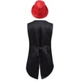 thumbnail image 2 of TTAO Kids Boys Tuxedo Suits Vest with Sequins Hat Magician Fancy Outfits Jazz Hip-Hop Dance Performance Red 6, 2 of 3