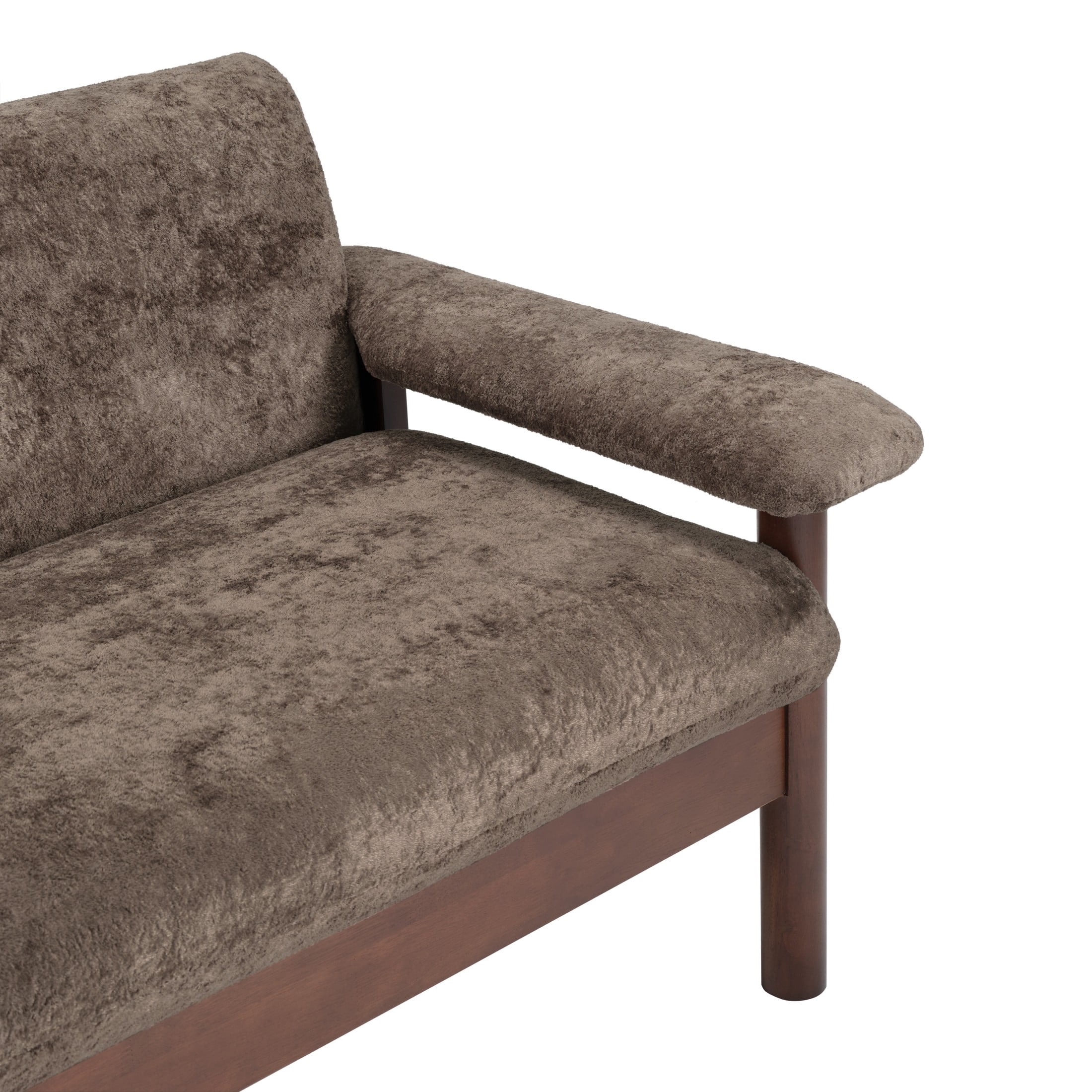 Christopher Knight Home 70" Modern Sofa, Chenille Upholstered Couch with Pillow Top Arms, Brown