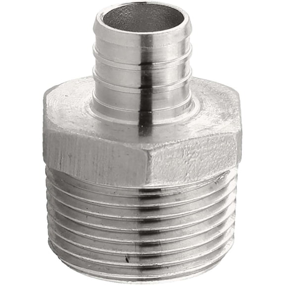 Boshart PEX x MPT Adapter - Stainless Steel, Durable - 3/4" x 1"