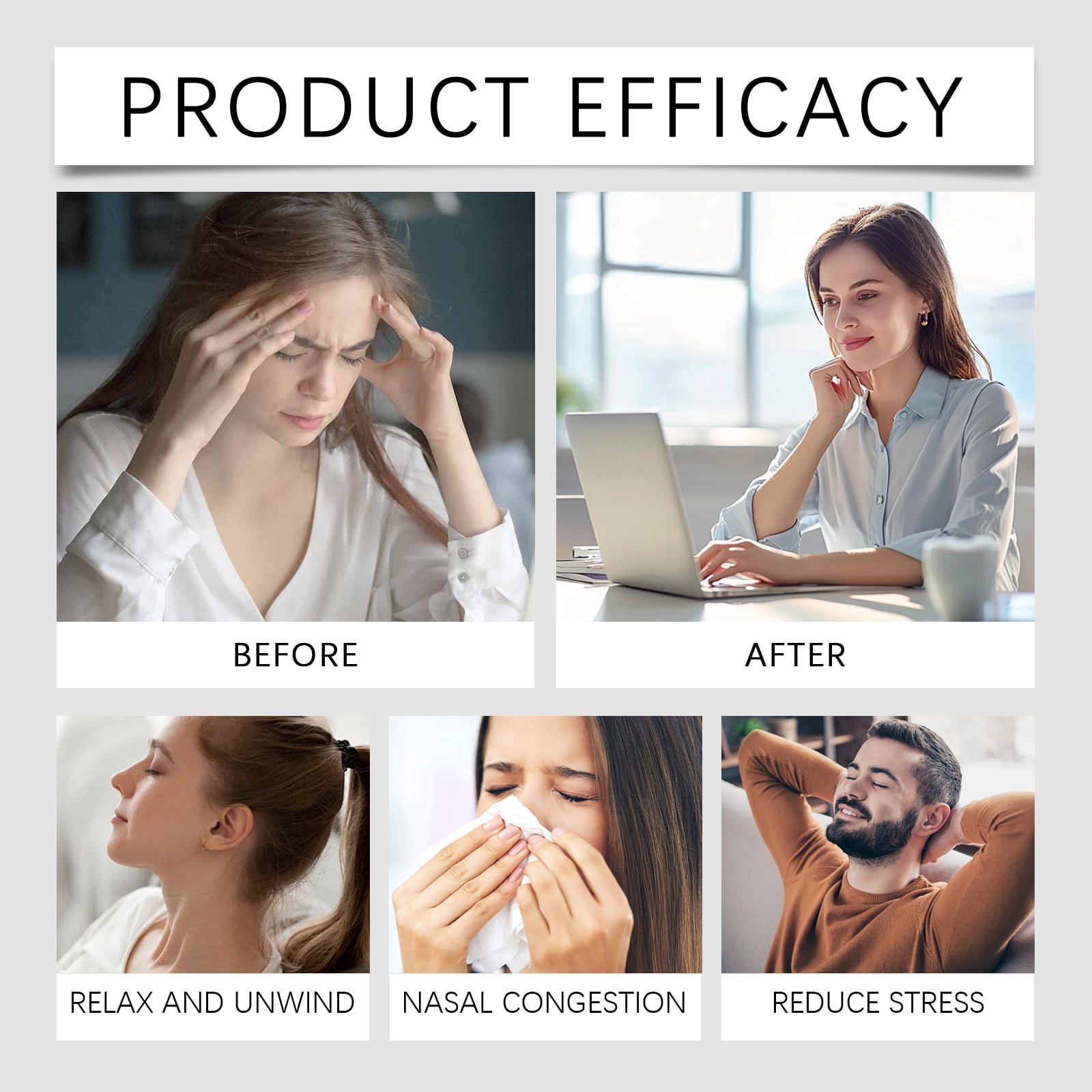 Alvantor Nasal Stick Aromatherapy Inhaler for Breathing Relief and Essential Oil Care, 4 Sticks