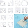 thumbnail image 2 of 4Pcs Quilting Templates Clear Acrylic Quilting Ruler Freemotion Quilting Ruler Stencils Sewing Ruler Patchwork Tool, 2 of 8