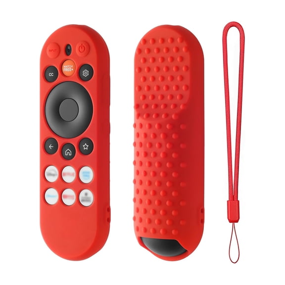 HBMYN Hi Color Silicone Remote Case for Vizio XRT290 Remote Cover Compatible with ONN Vizio XRT290 XRT29X Smart Voice TV Remote Control Cover with Lanyard (red)