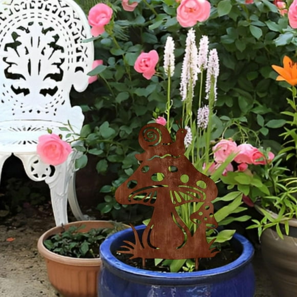 Letrero de estaca para jardín, adorno para césped, regalo, decoración navideña de metal, estaca de jardín, para de granja, patio, porche