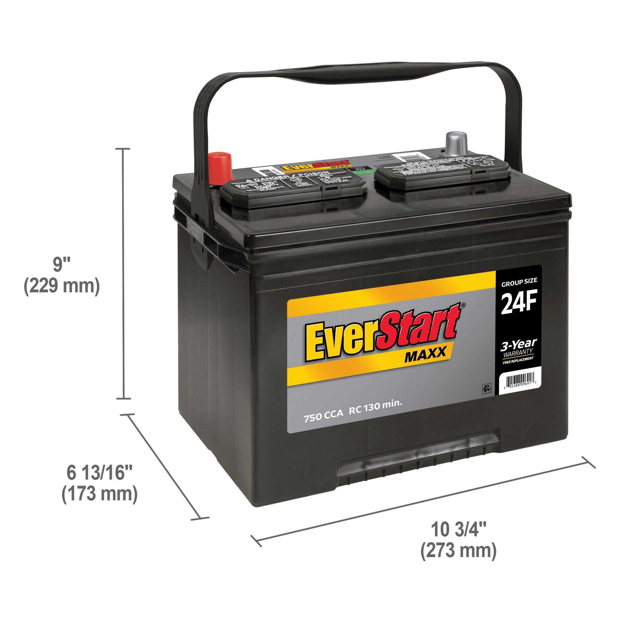 EverStart Maxx 12V Battery, Group Size 24F