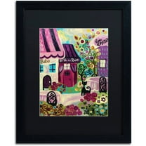 Trademark Fine Art "La Vie En Rose" Canvas Art by Natasha Wescoat, Black Matte, Black Frame